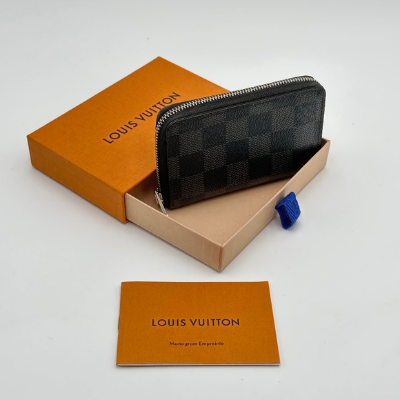 Authentic Louis Vuitton 2013 Damier Graphite Zippy Coin Purse Wallet - Picture 1 of 16